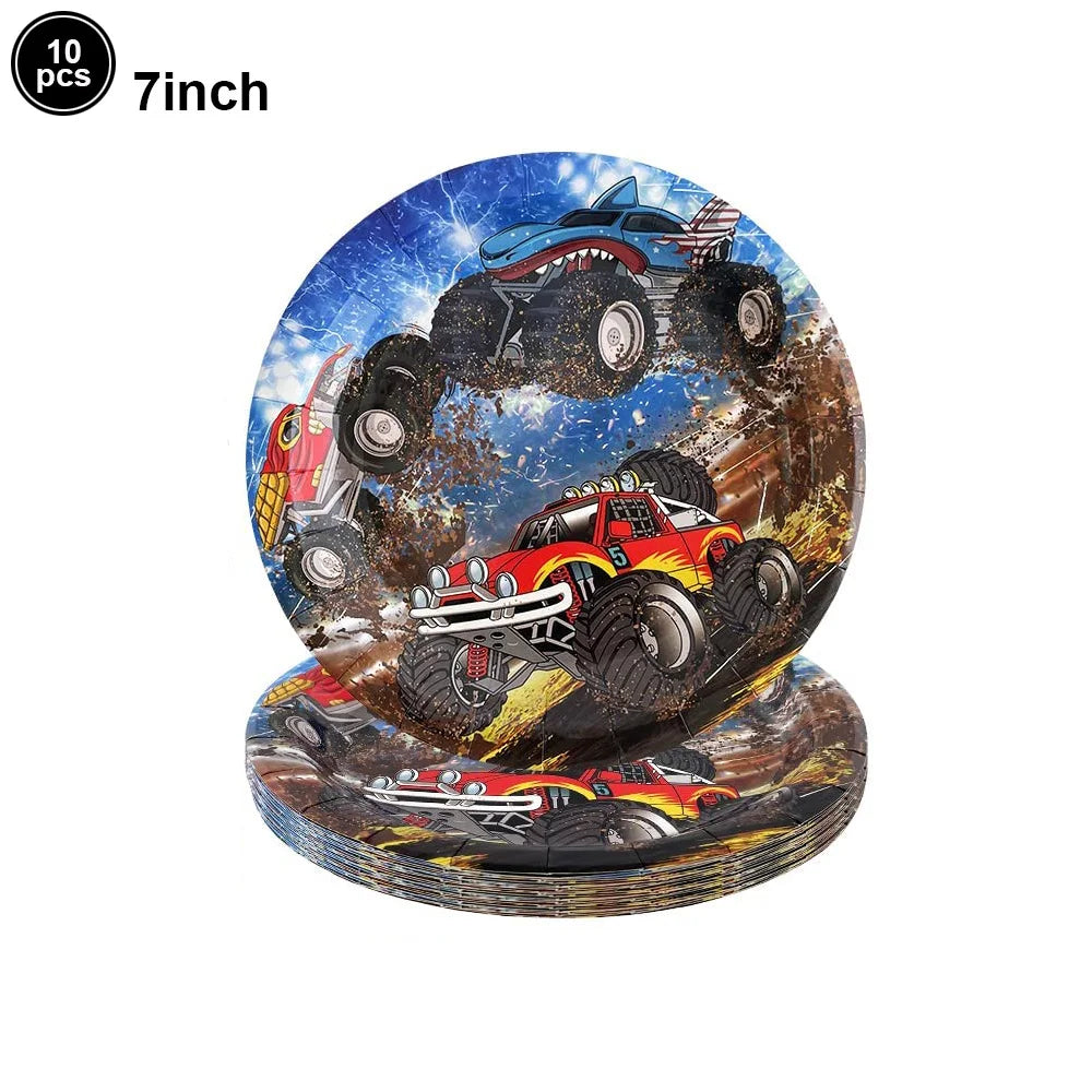 Monster Truck Birthday Party Decor Set