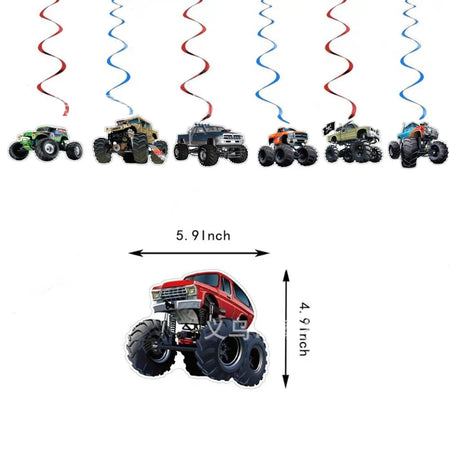 Monster Truck Birthday Party Decor Set