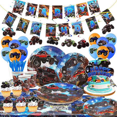 Monster Truck Birthday Party Decor Set