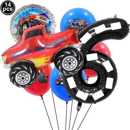 Monster Truck Birthday Party Decor Set Clear