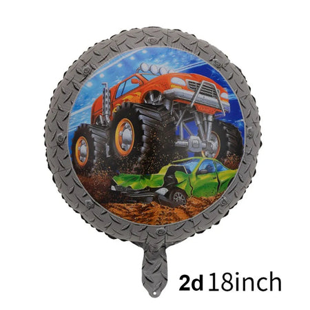 Monster Truck Birthday Party Decor Set WHITE