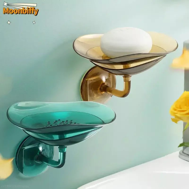 MOONBIFFY Creative Petal Soap Dish Wall-mounted Holder