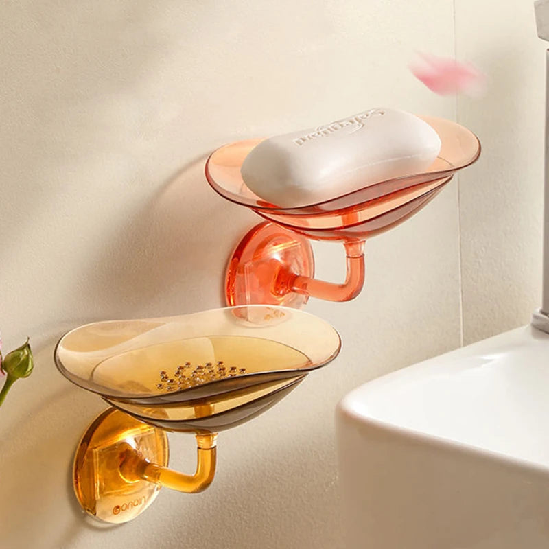 MOONBIFFY Creative Petal Soap Dish Wall-mounted Holder