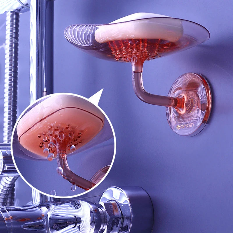 MOONBIFFY Creative Petal Soap Dish Wall-mounted Holder