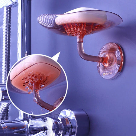 MOONBIFFY Creative Petal Soap Dish Wall-mounted Holder