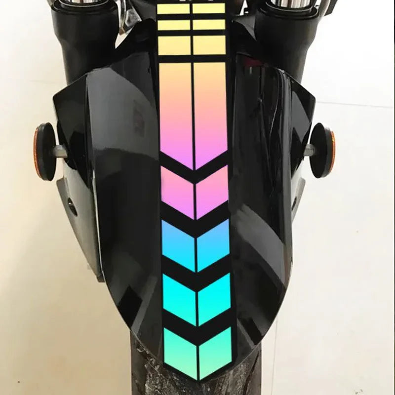 Motorcycle Arrow Stripe Stickers Fender Paste Universal Waterproof Oilproof Reflective Motorbike Tape Decal Moto Accessories