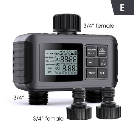 MUCIAKIE 30-50M 2-IN-1 Misting Spray Drip Irrigation System Ex Timer