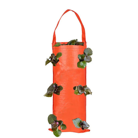 Multi-Function Hanging Strawberry Grow Bag Upside Down Planter Tomato Potato Vegetable Flower Plant Grow Bags  Garden Decoration orange