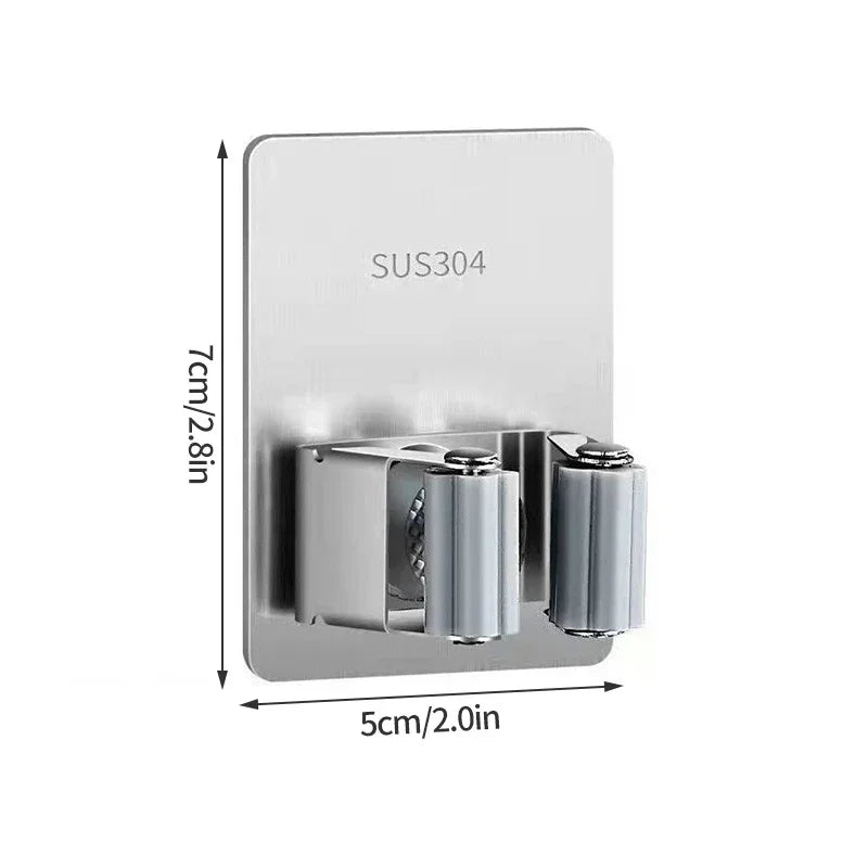 Multi-Purpose Hooks Adhesive Wall Hanging Mop Rack Broom Hanger Hook Kitchen Bathroom Organization Home Organizer Accessories A1 Storage rack