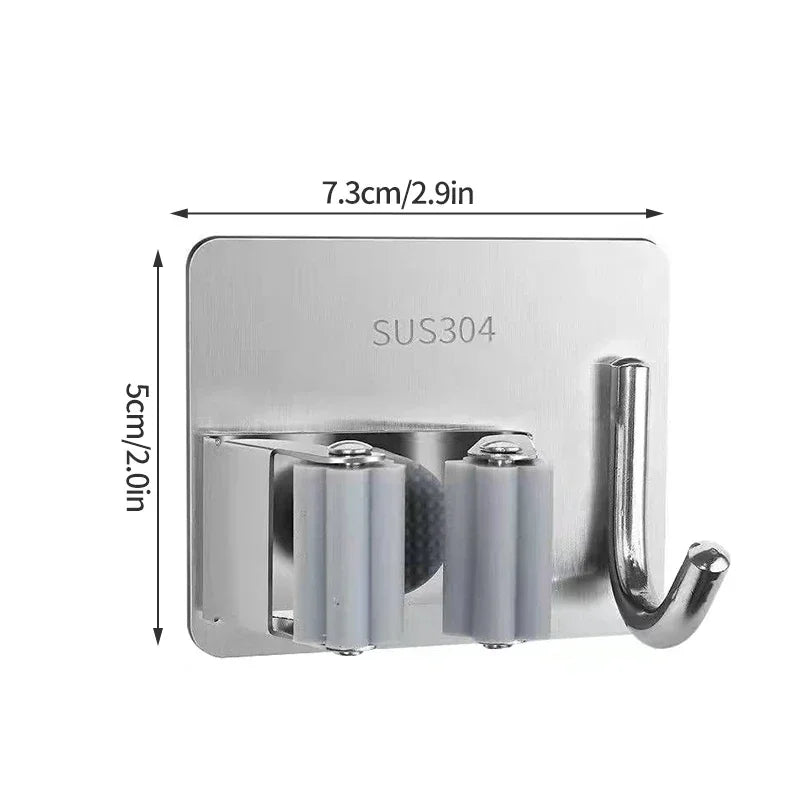Multi-Purpose Hooks Adhesive Wall Hanging Mop Rack Broom Hanger Hook Kitchen Bathroom Organization Home Organizer Accessories A2 Storage rack Hook