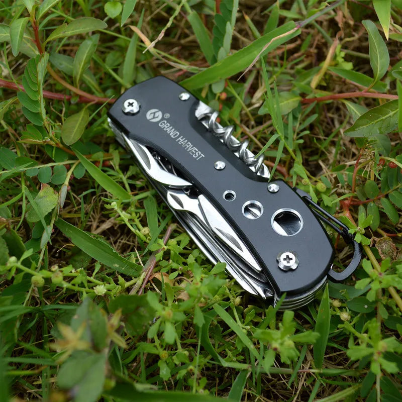 Multifunctional Folding Swiss Army Knife Portable EDC Stainless Steel Pocket Knife Outdoor Camping Emergency CombinationTool
