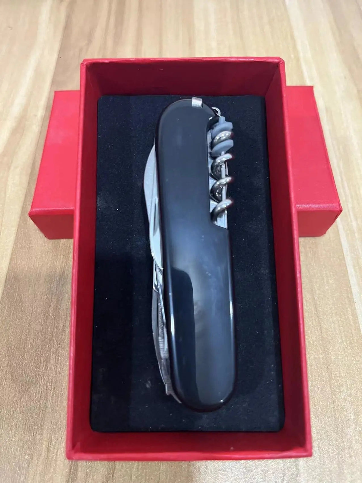 Multifunctional Folding Swiss Army Knife Portable EDC Stainless Steel Pocket Knife Outdoor Camping Emergency CombinationTool Type 1-Black-Box