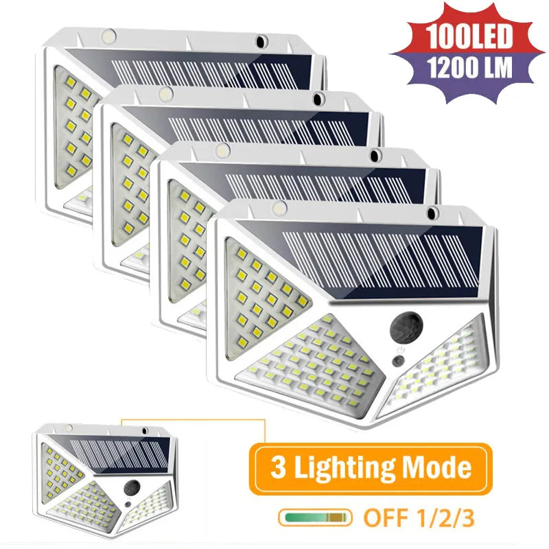 Multifunctional LED Solar Lights With Motion Sensor Outdoor Garden Courtyard Waterproof Decoration 180 Degree Lighting Wall Lamp