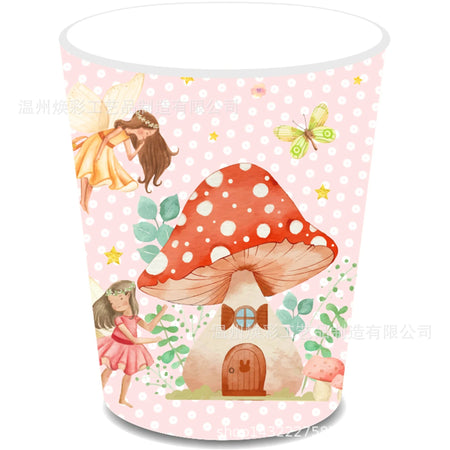 Mushroom Flower Fairy Disposable Tableware Set