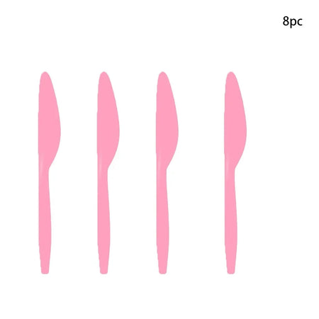 Mushroom Flower Fairy Disposable Tableware Set 8pcs knives