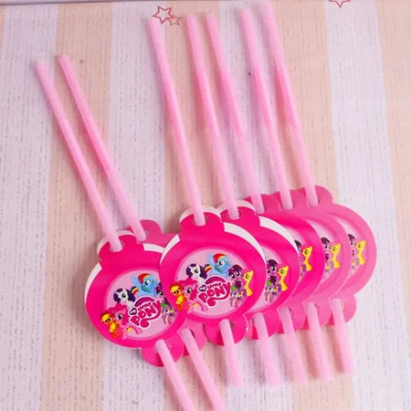 My Little Pony Disposable Tableware Set - 24pcs 10pcs straws