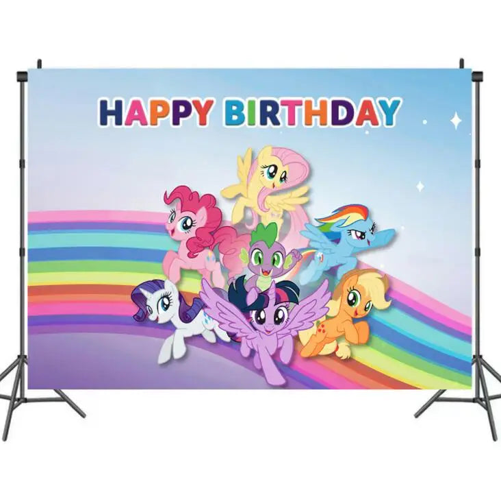 My Little Pony Disposable Tableware Set - 24pcs 150X100cm backdrop