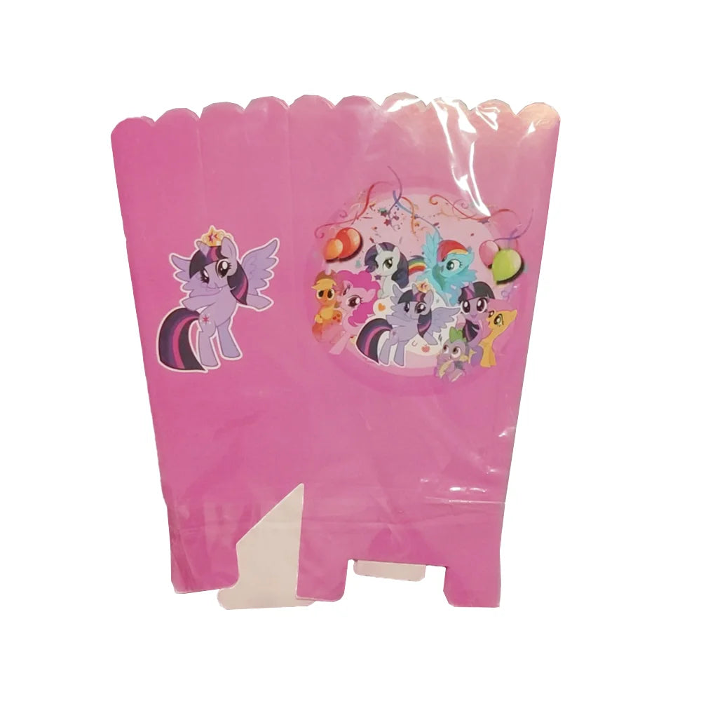 My Little Pony Disposable Tableware Set - 24pcs 6pcs Popcorn box