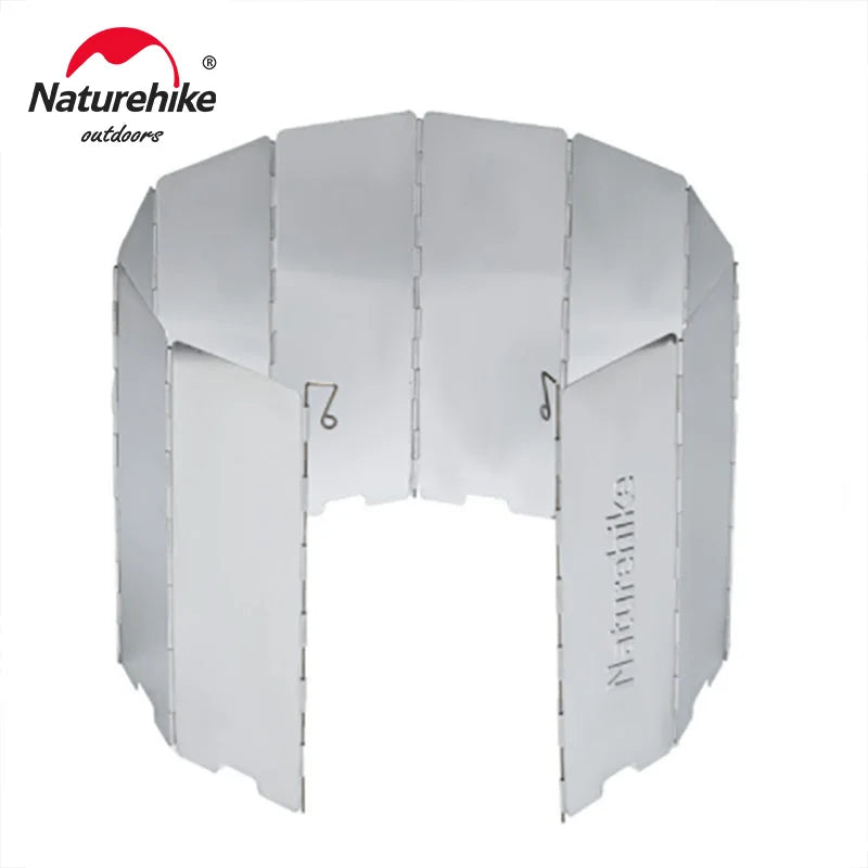Naturehike Ultralight Outdoor 8 Plates Foldable Wind Shield Camping Stoves Windshield Foldable Gas Cookers Wind Deflectors Stove