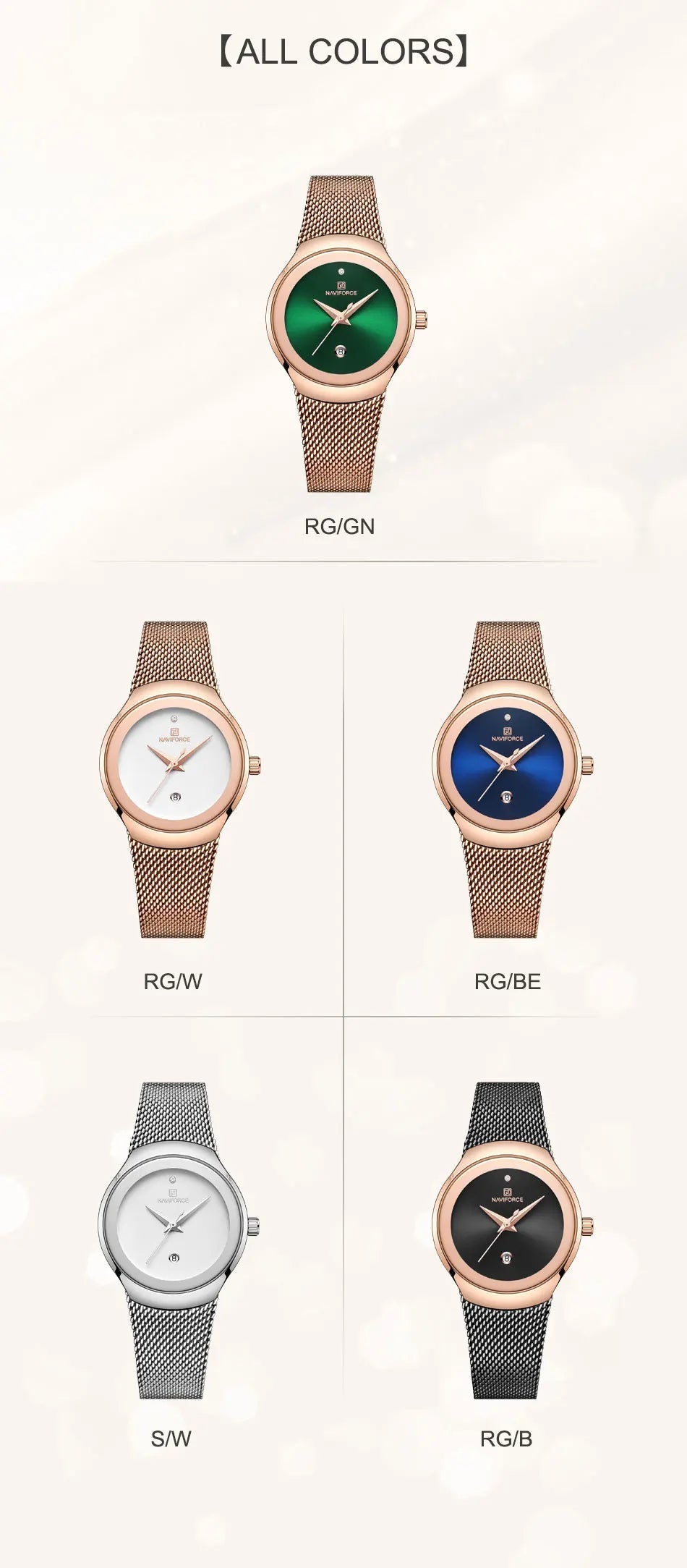 NAVIFORCE 2022 Women Watches Luxury Rose Gold Ultra Thin Ladies Watch Luxury Waterproof Quartz WristWatch Woman Relogio Feminino