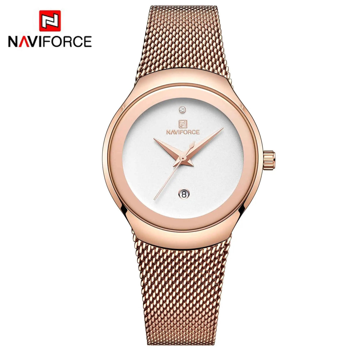 NAVIFORCE 2022 Women Watches Luxury Rose Gold Ultra Thin Ladies Watch Luxury Waterproof Quartz WristWatch Woman Relogio Feminino