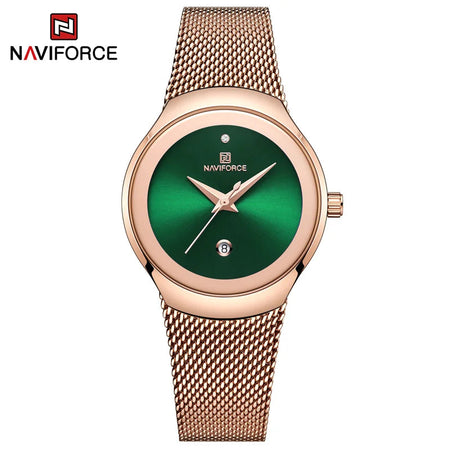 NAVIFORCE 2022 Women Watches Luxury Rose Gold Ultra Thin Ladies Watch Luxury Waterproof Quartz WristWatch Woman Relogio Feminino