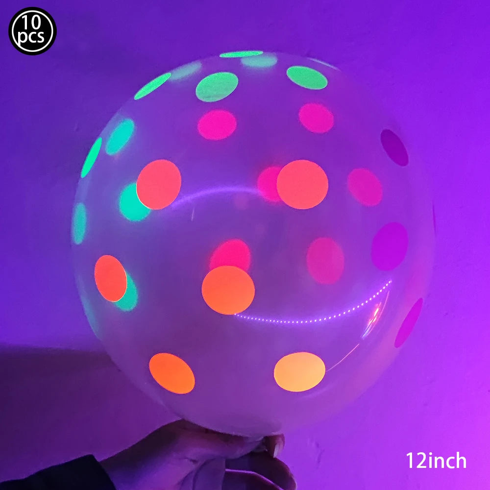 Neon Glow Party Decor Set plum