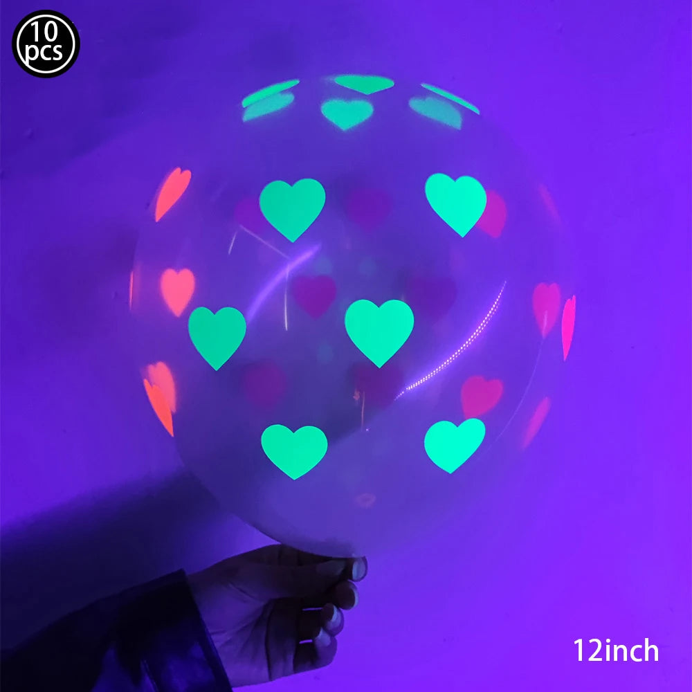 Neon Glow Party Decor Set VIOLET/u7d2bu7f57u5170