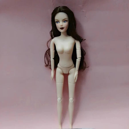 New 30cm Lady Doll Toy 26 Joints Movable Doll Girls Play House Diy Dress Up Toys Brown Hair