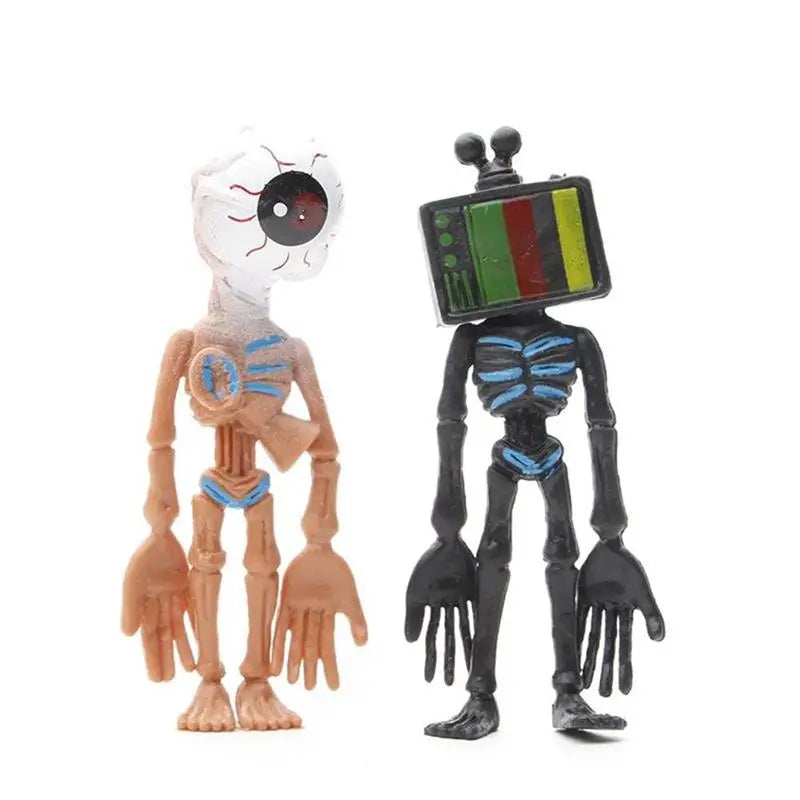 NEW 8pcs/set Siren Head PVC Toy Action Figures Sirenhead Figure Horror Models Funny Head Toys for Kids Children Birthday Gift