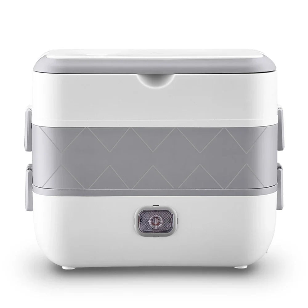 New Electric Lunch Box Portable Double Thermal Insulation Lunch Box with Stainless Steel Liners Home Food Heating Container Boxs Double layer / EU