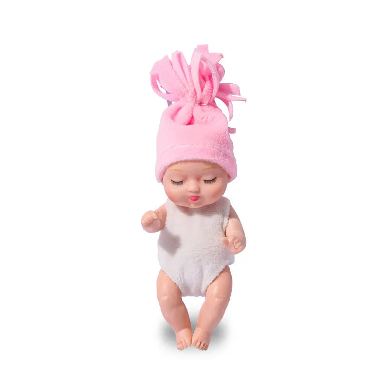 New Fashion 11cm Simulation Rebirth Dolls Toy Mini Cute Sleeping Baby Series Doll Cartoon Animal Toy for Kids Birthday Gift 11x5cm / 6