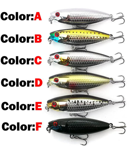 New Fishing Lure Floating Pencil StickBait Lure 6cm 6.5g Wobblers Topwater Crankbait lures Artificiais Long Casting Hard Bait