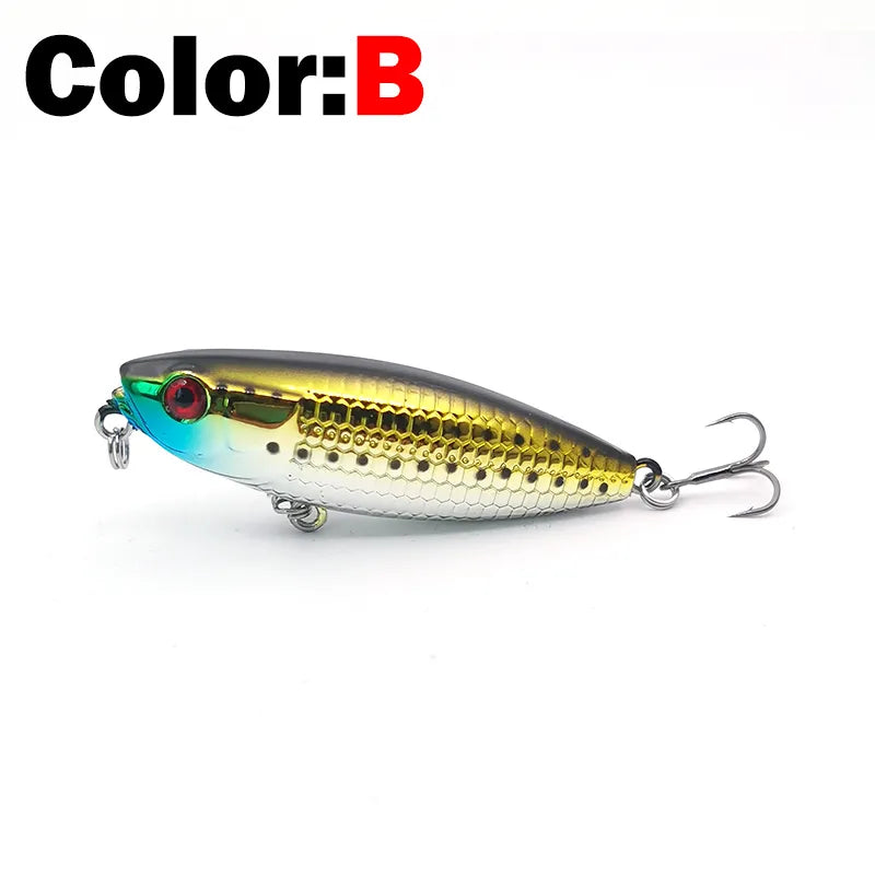 New Fishing Lure Floating Pencil StickBait Lure 6cm 6.5g Wobblers Topwater Crankbait lures Artificiais Long Casting Hard Bait B-Treble hook