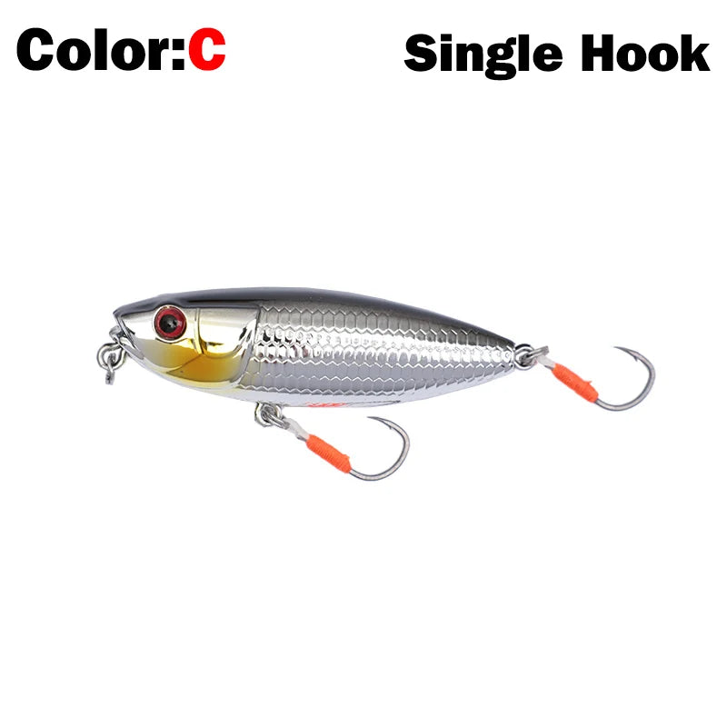 New Fishing Lure Floating Pencil StickBait Lure 6cm 6.5g Wobblers Topwater Crankbait lures Artificiais Long Casting Hard Bait C-single hook