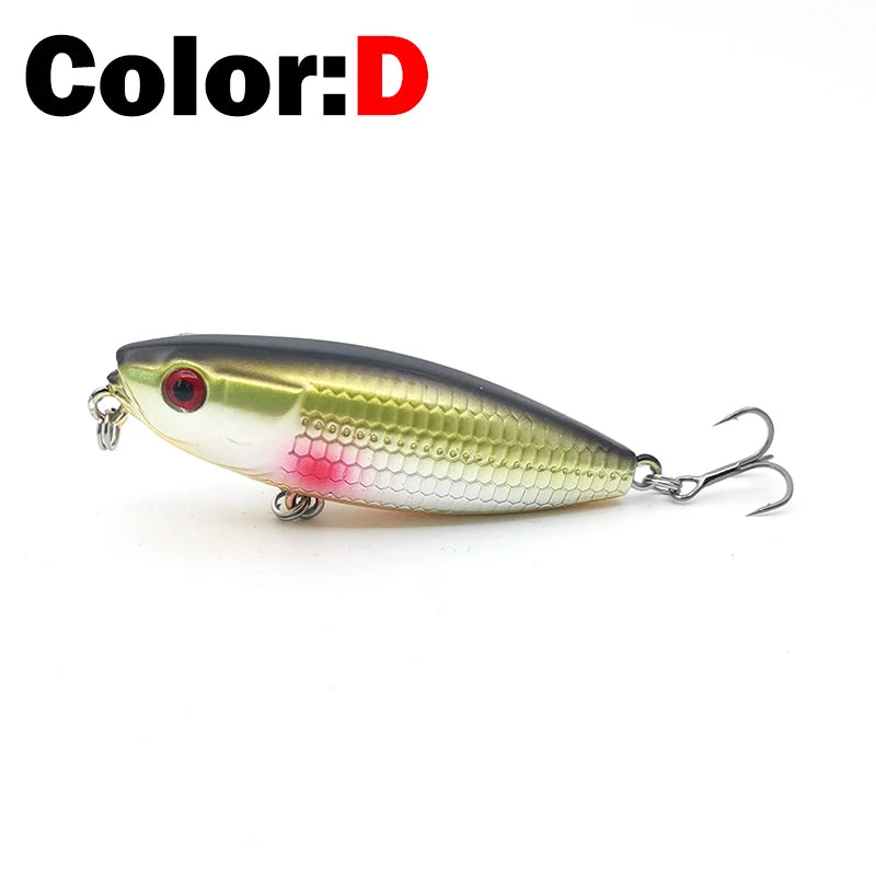 New Fishing Lure Floating Pencil StickBait Lure 6cm 6.5g Wobblers Topwater Crankbait lures Artificiais Long Casting Hard Bait D-Treble hook