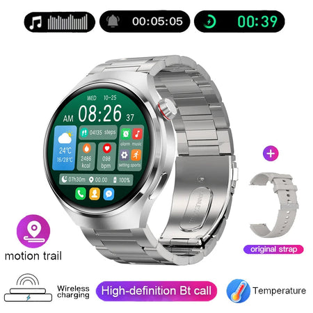New GPS Smart Watch Men For Huawei GT4 Pro 466*466 HD Screen Heart rate Bluetooth Call  IP68 Waterproof Blood Sugar Smartwatch