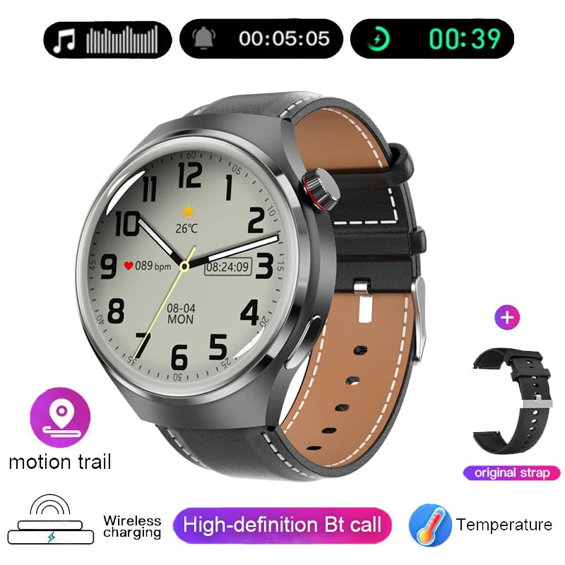New GPS Smart Watch Men For Huawei GT4 Pro 466*466 HD Screen Heart rate Bluetooth Call  IP68 Waterproof Blood Sugar Smartwatch