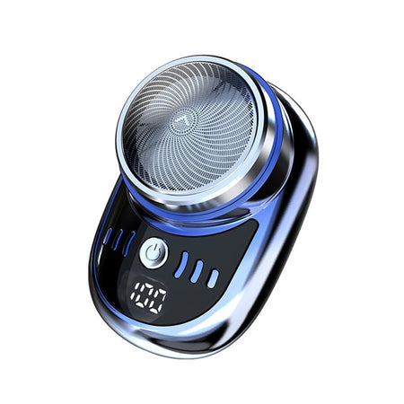 New Men Mini Electric Shaver Face Beard Trimmer USB Charging with Digital Display Pocket Beard Razor Cordless Travel Razor