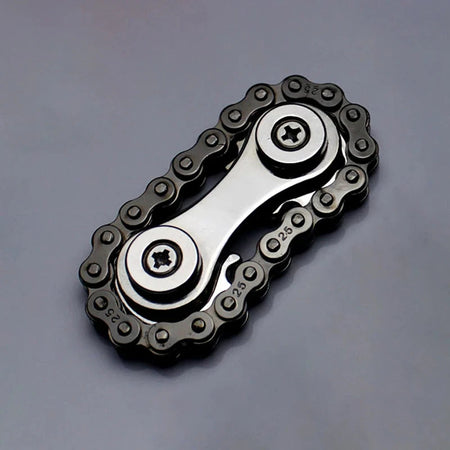 New Sprockets Flywheel Fingertip Gyro Fidget Spinner Antistress Anxiety Metal Bike Chains Christmas Gift For Adult Kids Black