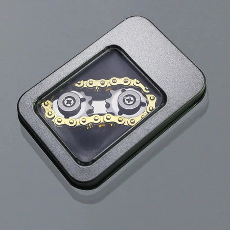 New Sprockets Flywheel Fingertip Gyro Fidget Spinner Antistress Anxiety Metal Bike Chains Christmas Gift For Adult Kids Gold-BOX