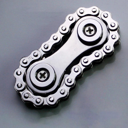 New Sprockets Flywheel Fingertip Gyro Fidget Spinner Antistress Anxiety Metal Bike Chains Christmas Gift For Adult Kids Silver