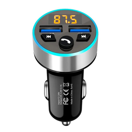 New Style 3.1A Dual USB Car MP3 Player Car Fm Bluetooth Receiver QC3.0 Cigarette Lighter Fast Charging Car Charger Power Adapter