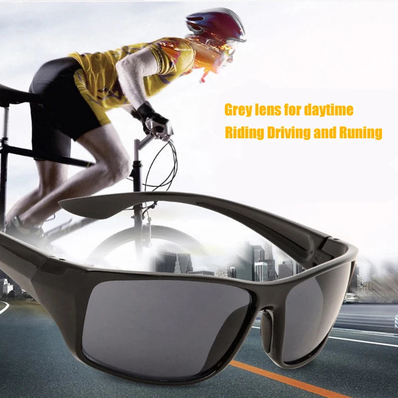 Polarized Night Driving Glasses - Fit Over Sunglasses For Prescription Glasses (Black, Yellow Lenses)