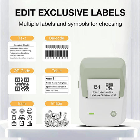 NIIMBOT B1 Label Printer Smart Portable Label Printer Inkless 20-50mm  thermal printer