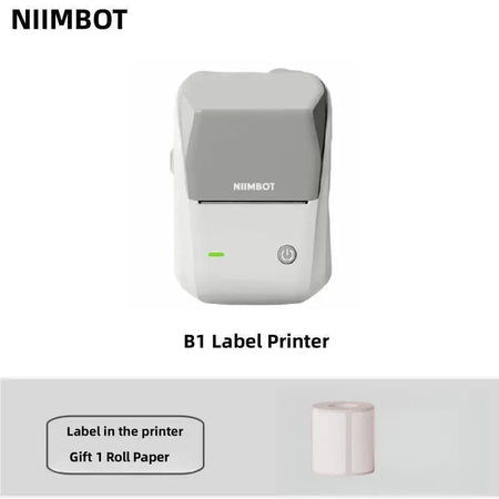 NIIMBOT B1 Label Printer Smart Portable Label Printer Inkless 20-50mm  thermal printer Gray Gift 1 Roll