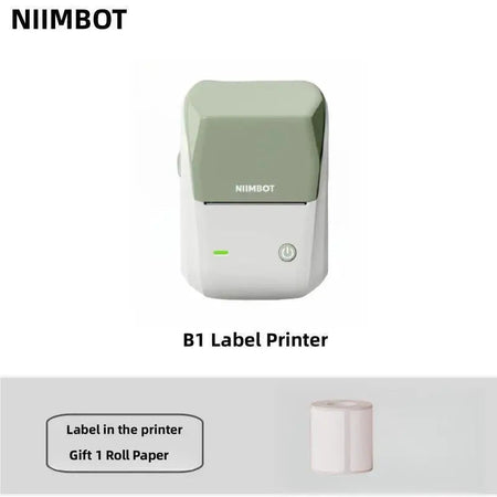 NIIMBOT B1 Label Printer Smart Portable Label Printer Inkless 20-50mm  thermal printer Green Gift 1 Roll
