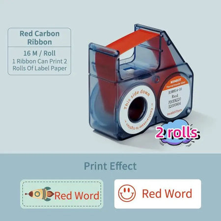 NIIMBOT b18 Thermal transfer label printer Wireless Bluetooth connection, B18 decal paper , printing a variety of color ribbon 2 rolls red / CHINA