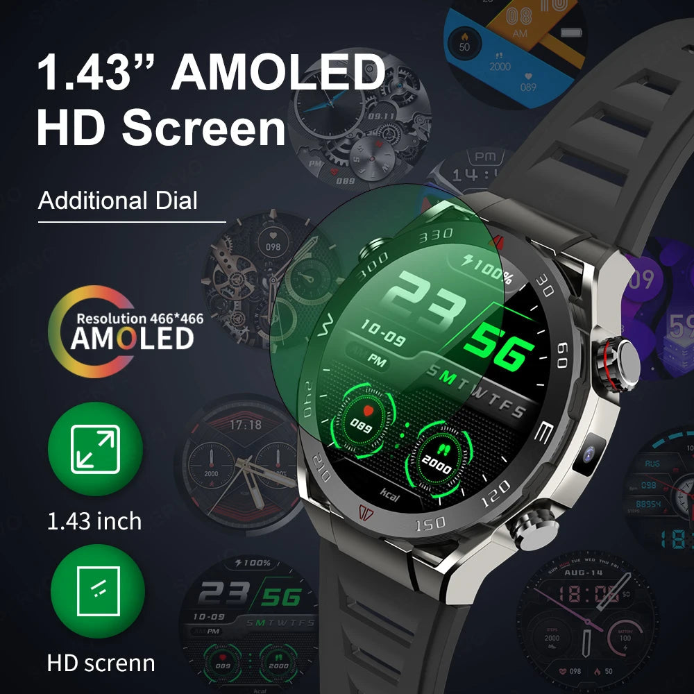 Original 4G 64G Smart Watch Ultra Men Google Play Store SIM Card Slot Waterproof Sports Bluetooth Android Phone Camera Video