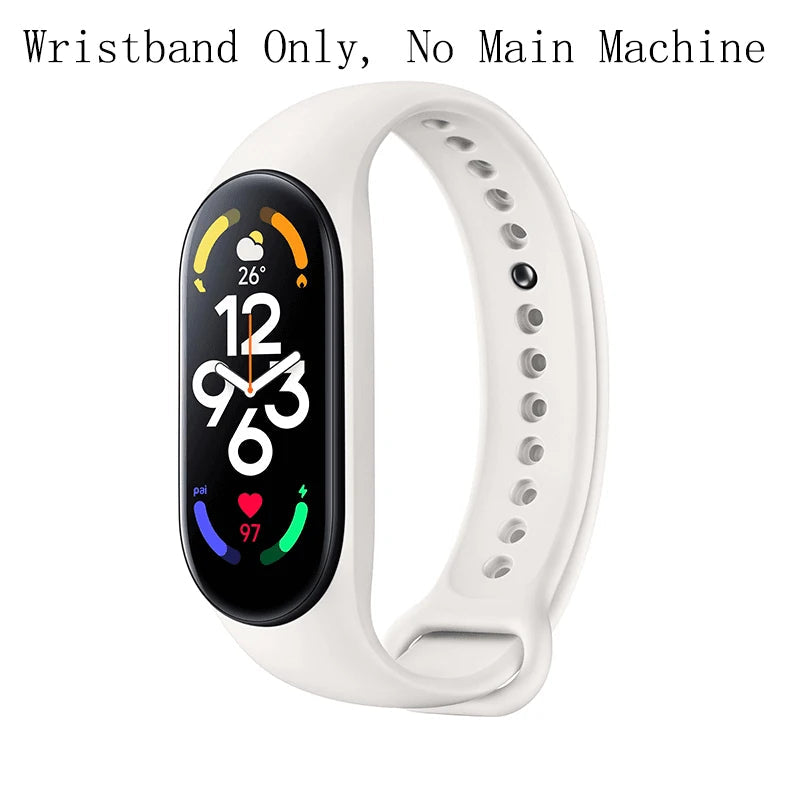 Original Official Strap Xiaomi Band 7 Wristband Silicone Replaceable Strap For xiaomi mi smart band 7
